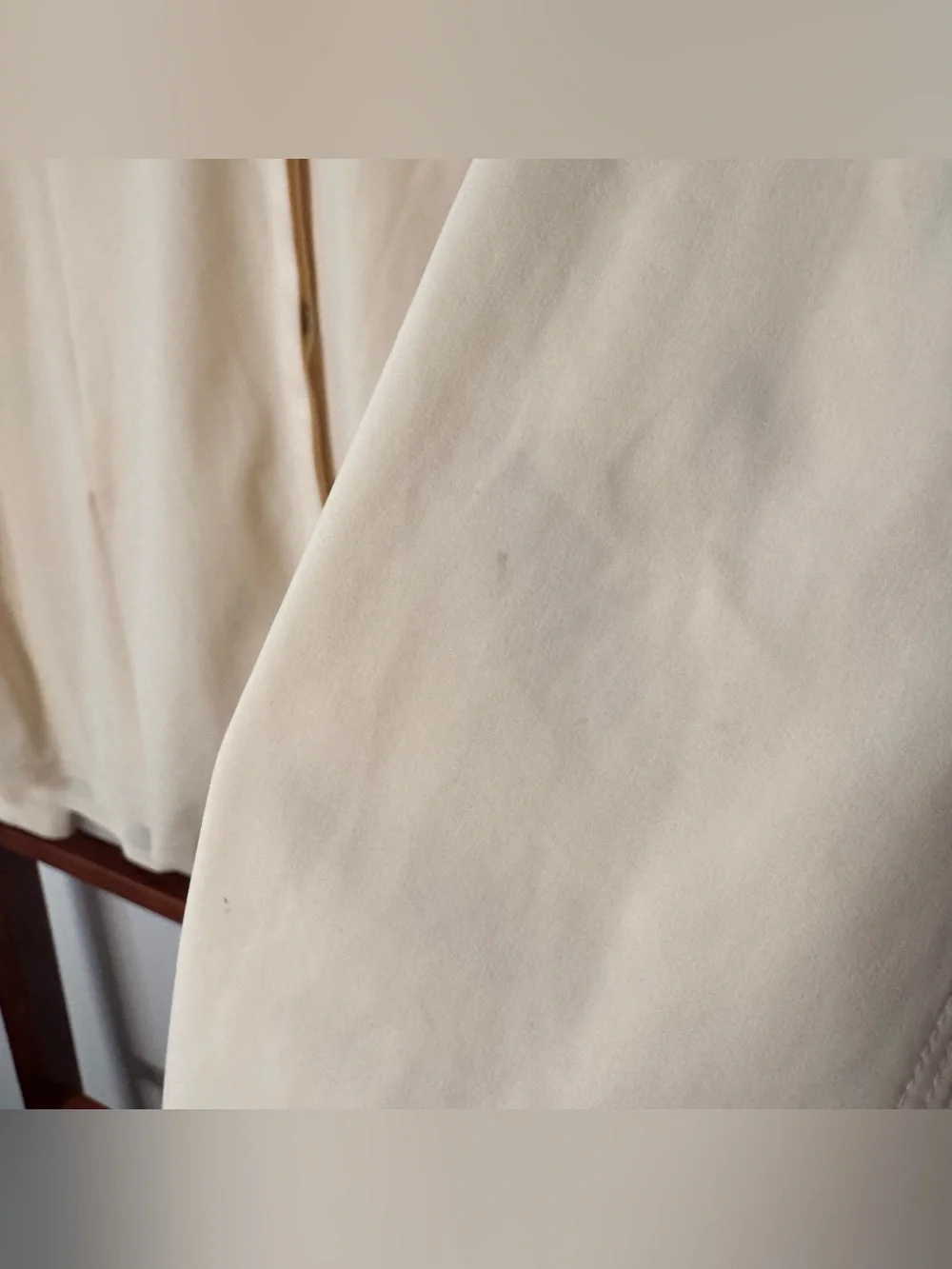 Lululemon Button Down Long Sleeve Top Panel Back Ivory Cream